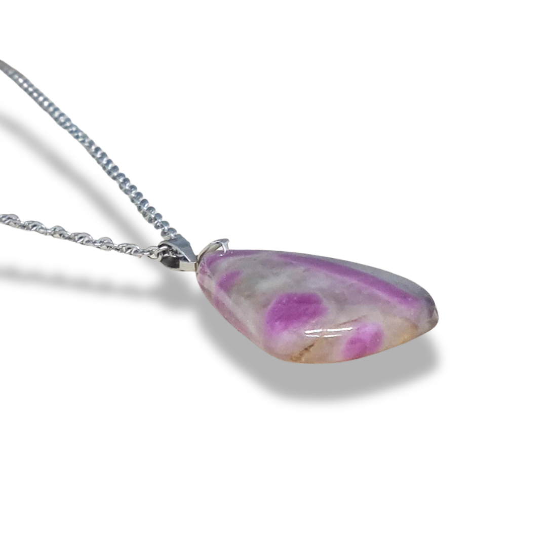 Pendentif en Rubis et Sillimanite (PE2086) - ENAE Minéraux