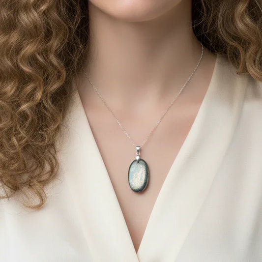 Pendentif en Schiste et Chalcopyrite (PE1729)