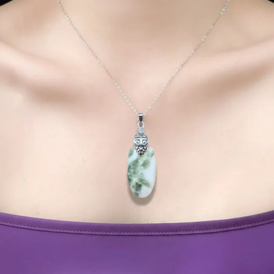 Pendentif en Tourmaline verte et Quartz (PE2090)