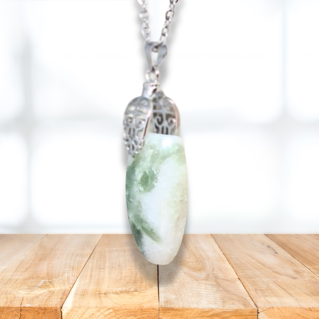 Pendentif en Tourmaline verte et Quartz (PE2090) - ENAE Minéraux