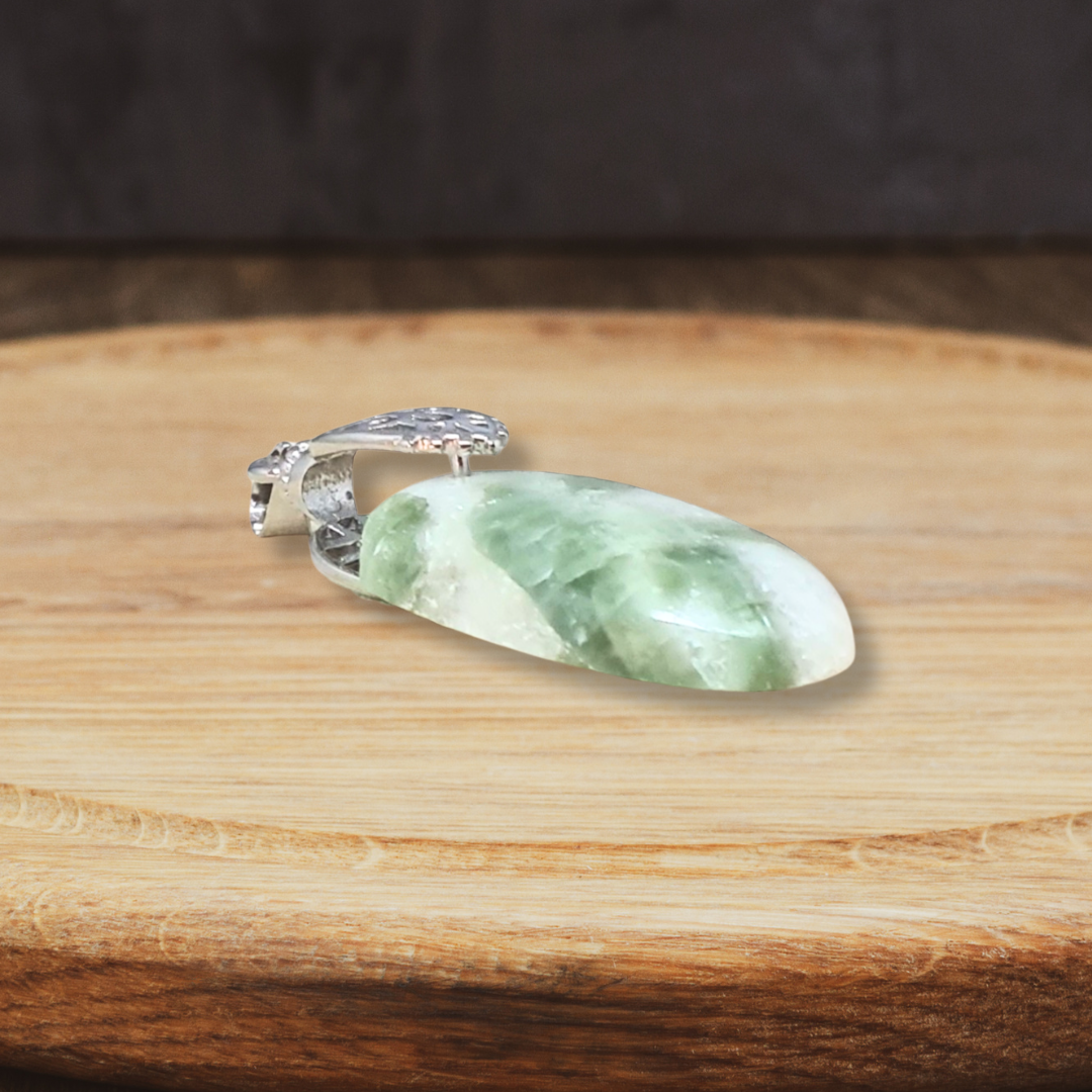 Pendentif en Tourmaline verte et Quartz (PE2090) - ENAE Minéraux