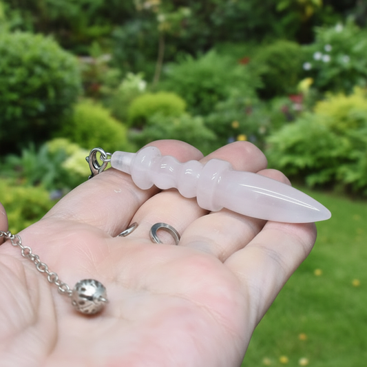 Pendule Thot en Quartz rose (PEND19) - ENAE Minéraux