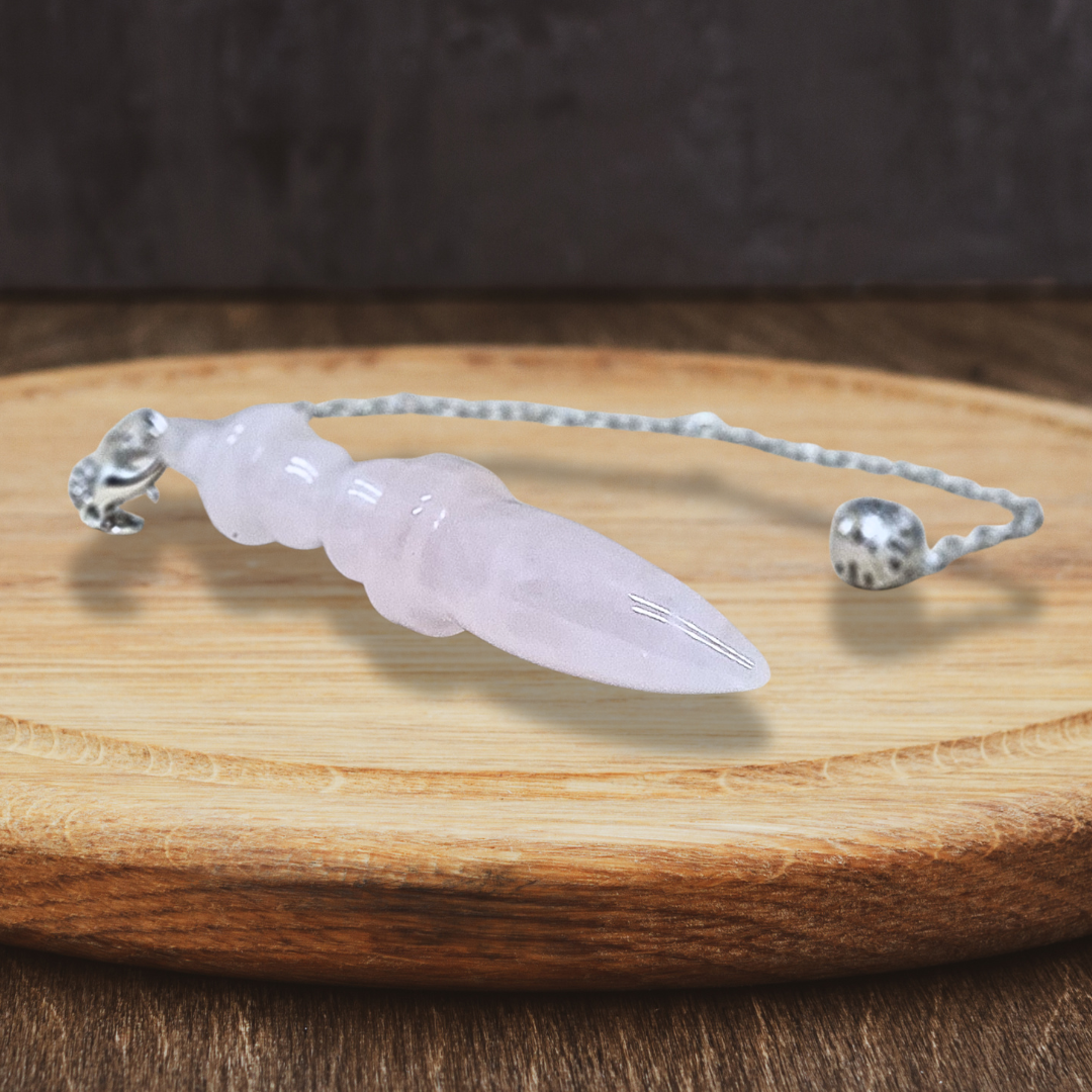 Pendule Thot en Quartz rose (PEND19) - ENAE Minéraux