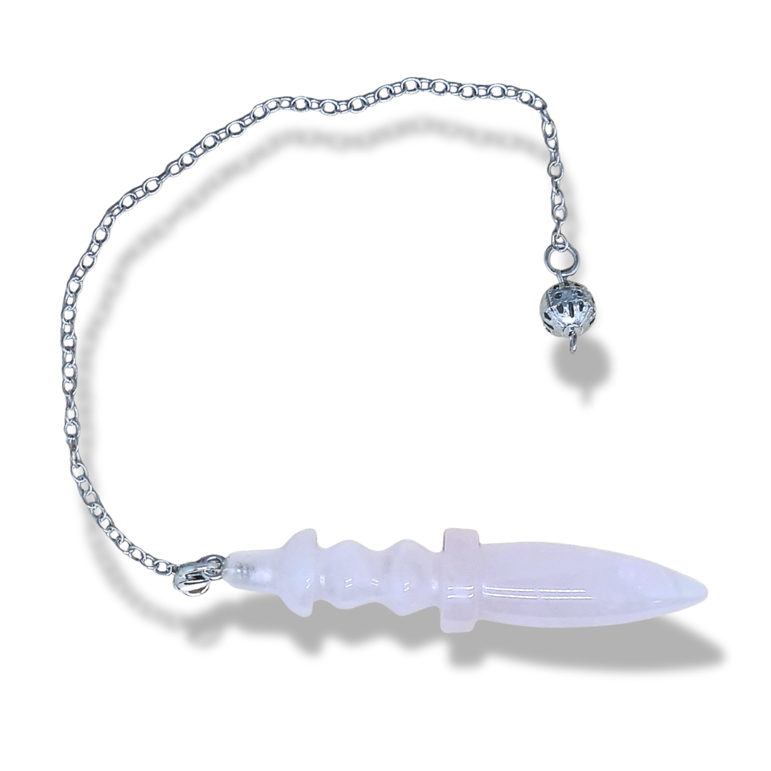 Pendule Thot en Quartz rose (PEND19) - ENAE Minéraux