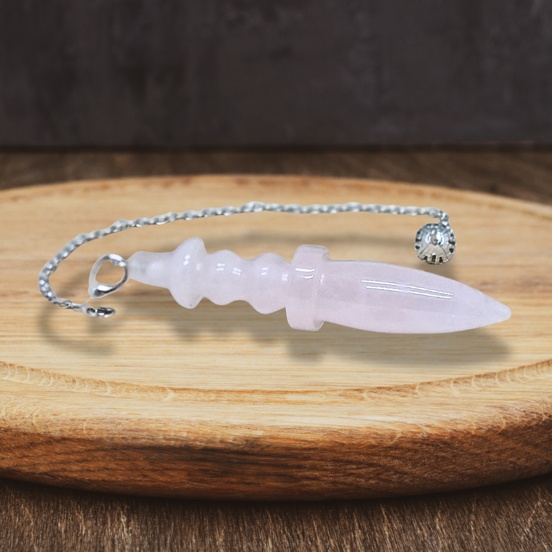 Pendule Thot en Quartz rose (PEND19) - ENAE Minéraux