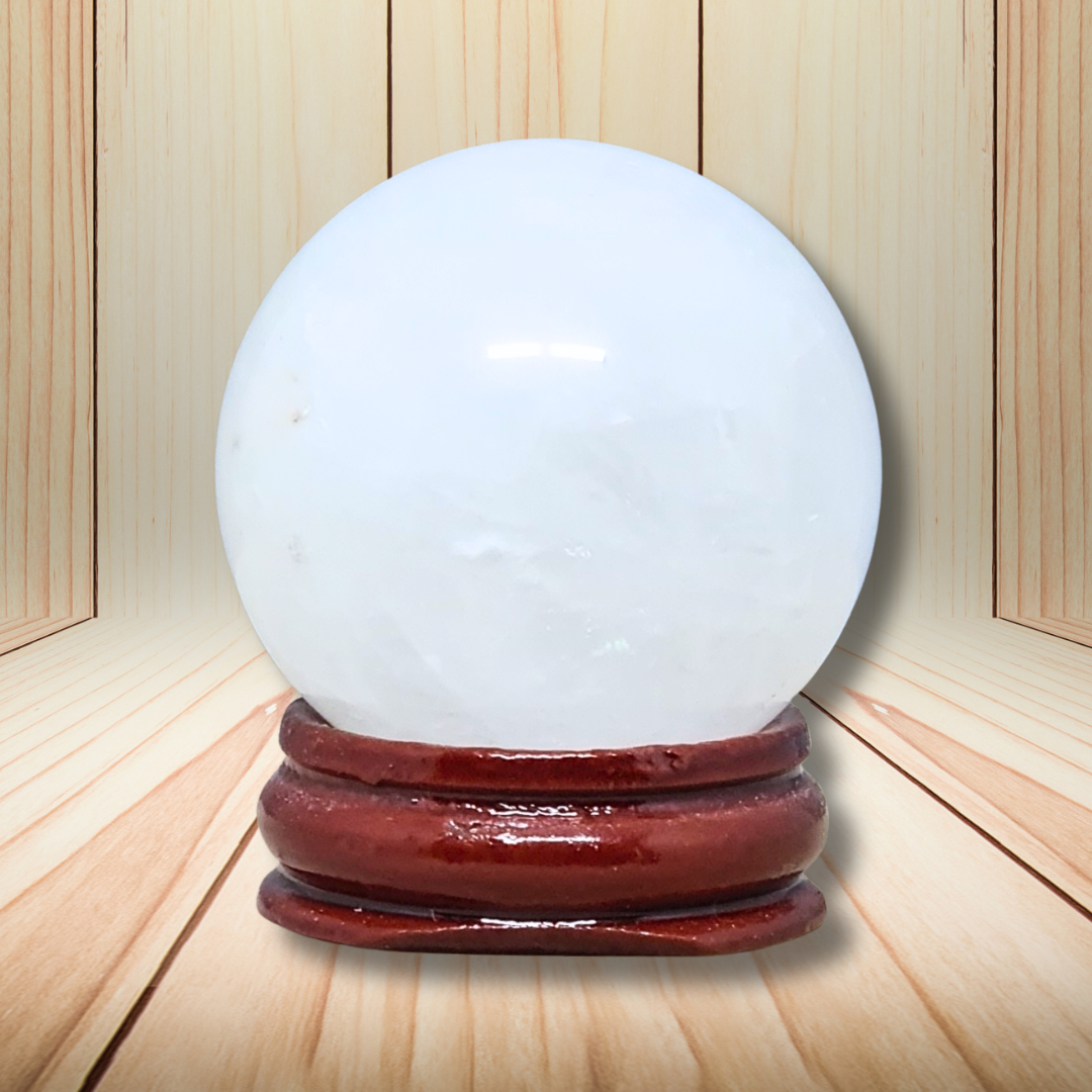 Sphère en Quartz blanc 90g (PRGFL750)