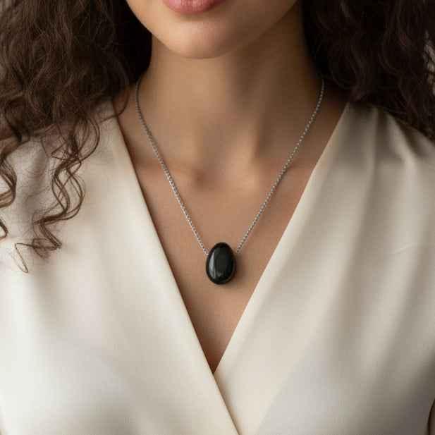 Pendentif en Jais (ou Jet) (PE1713-3) - ENAE Minéraux