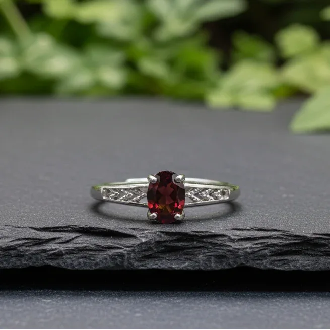 Bague réglable en Grenat (BAG25-10) - ENAE Minéraux