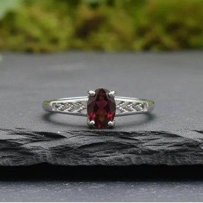 Bague réglable en Grenat (BAG25 - 10)