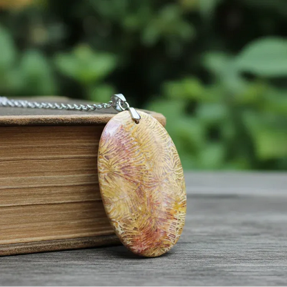 Pendentif en Corail fossilisé (PE2129)