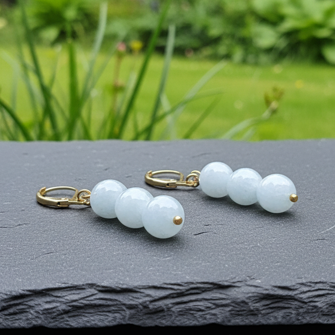 Boucles d'oreilles en Aigue-Marine (BO208-2)