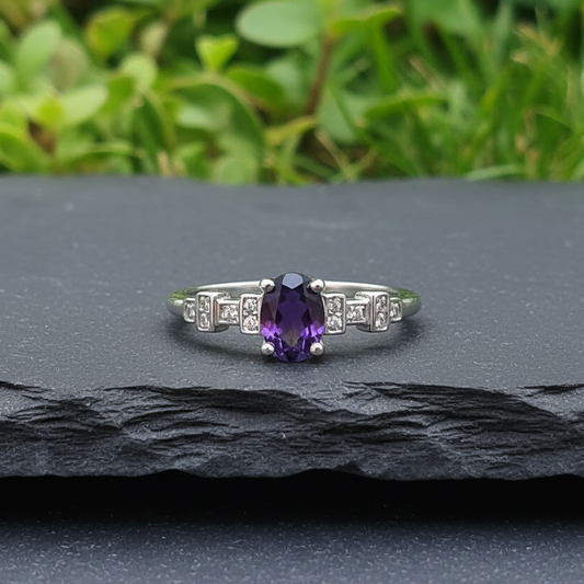 Bague en Améthyste et cuivre (BAG86)