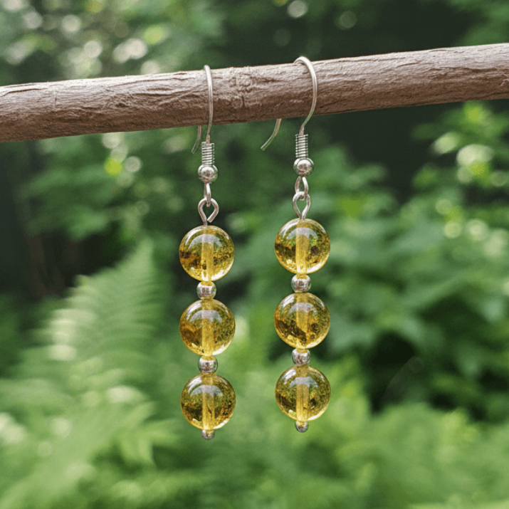 Boucles d'oreilles en Ambre (BO246)