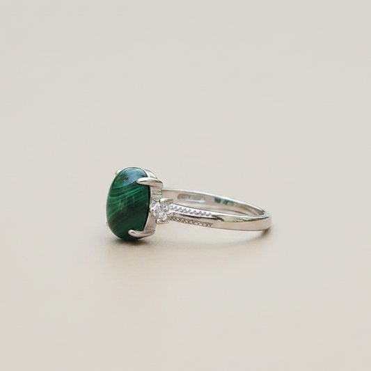 Bague réglable en Malachite (BAG64 - 4)
