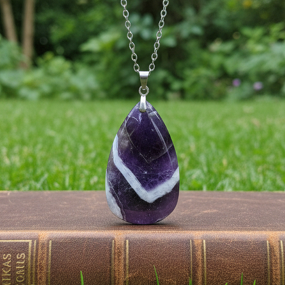 Pendentif en Améthyste chevron (PE2121)