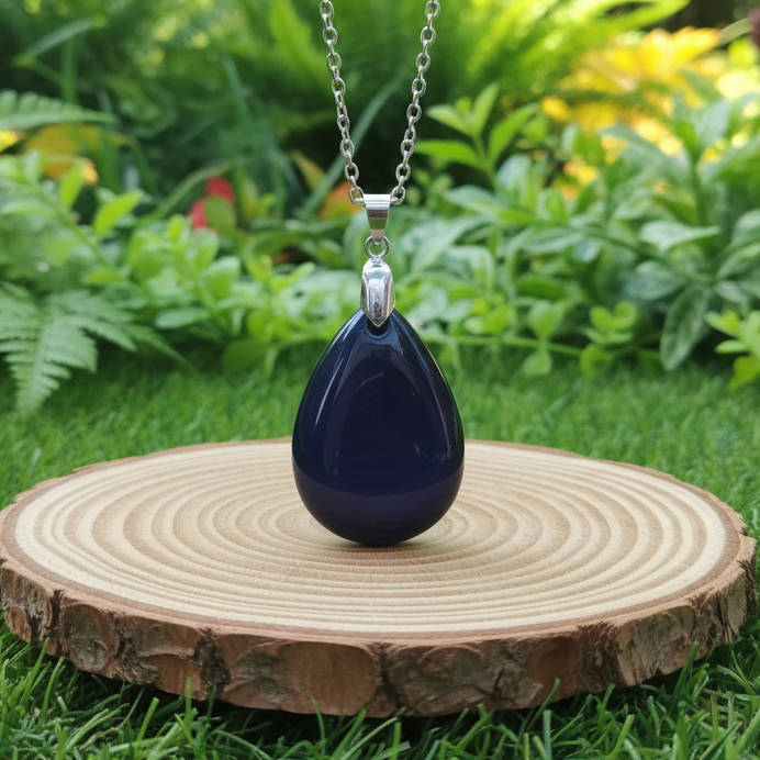 Pendentif biface en Obsidienne Œil Céleste (PE1020-9)