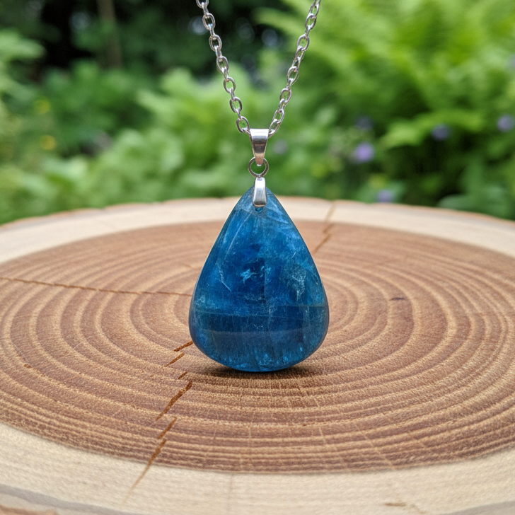 Pendentif en Apatite bleue (PE1658)