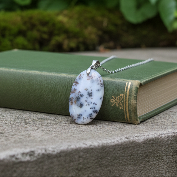Pendentif en Agate dendritique (PE1789)