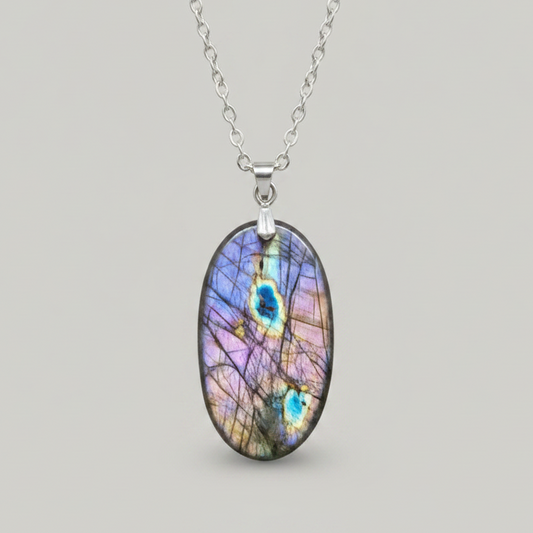 Pendentif en Labradorite bleue et violette (PE2146)