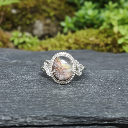 Bague réglable en Quartz Lodolite (BAG35 - 14)