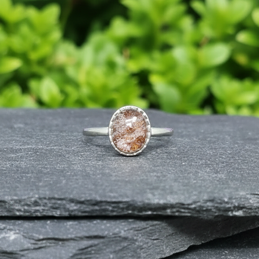 Bague réglable en Quartz Lodolite (BAG35-15)