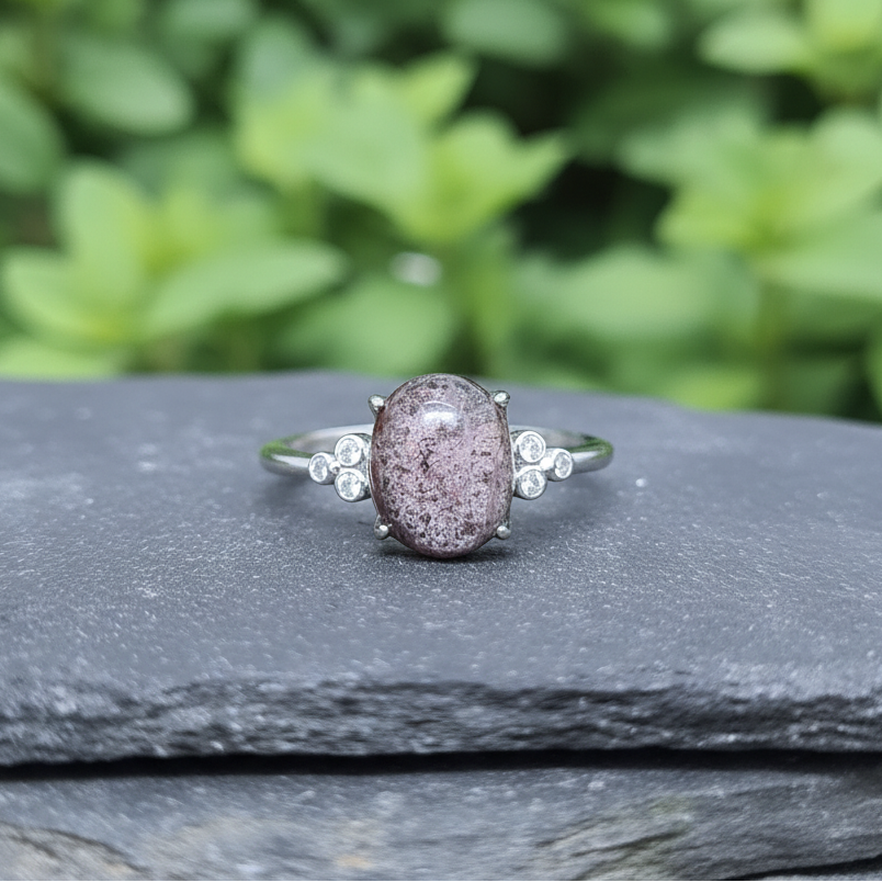 Bague réglable en Quartz Lodolite (BAG35-16)