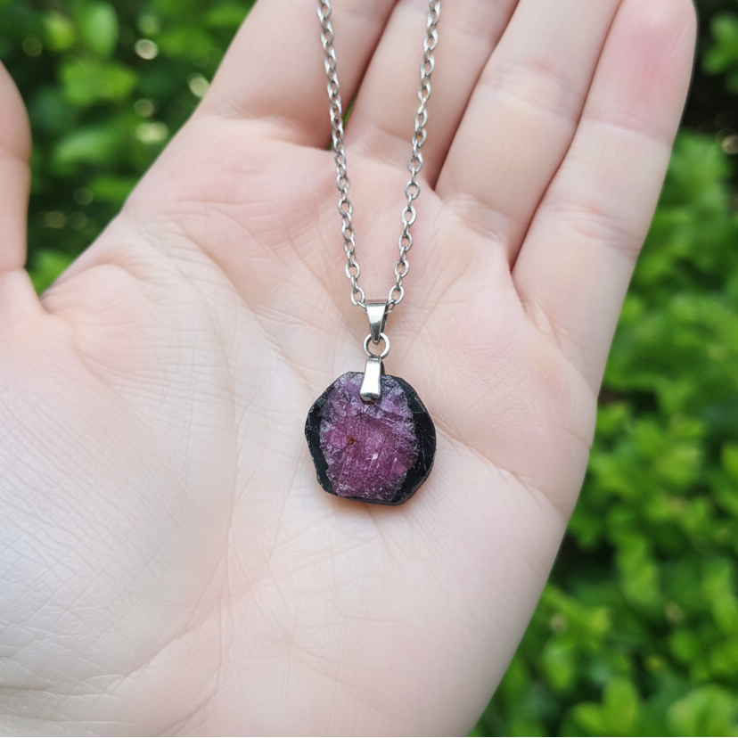 Pendentif en Rubis et Schiste (PE2021-6)