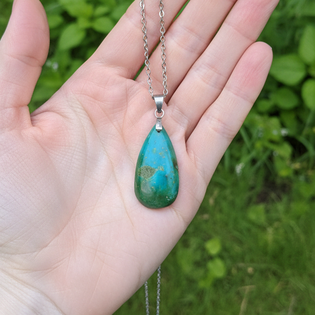 Pendentif en Chrysocolle (PE1647)