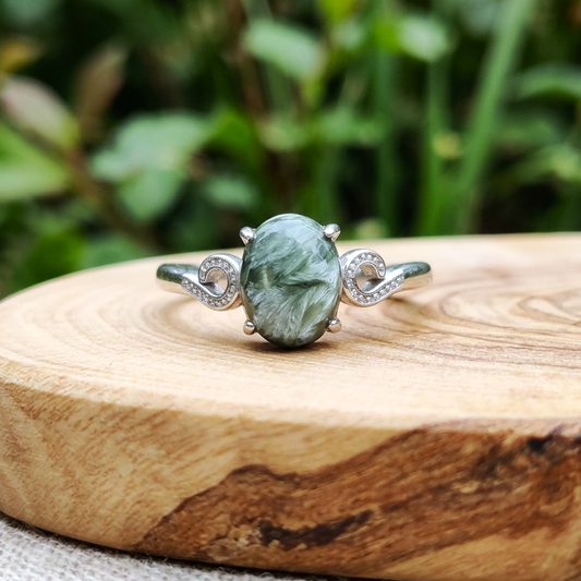 Bague réglable en Séraphinite (BAG73-3)