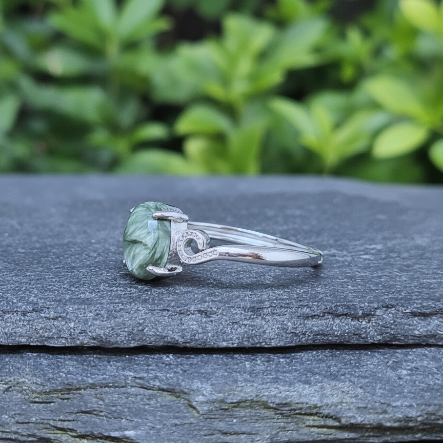Bague réglable en Séraphinite (BAG73 - 3)