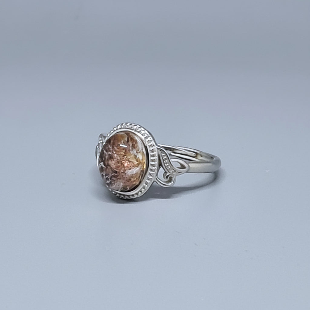 Bague réglable en Quartz Lodolite (BAG35 - 14)