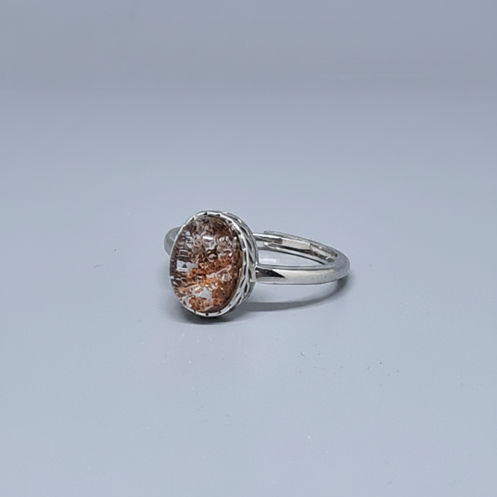 Bague réglable en Quartz Lodolite (BAG35 - 15)