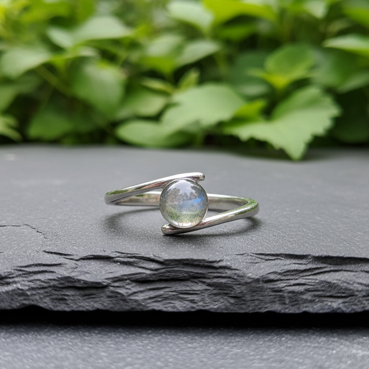 Bague réglable en Labradorite (BAG43 - 10)