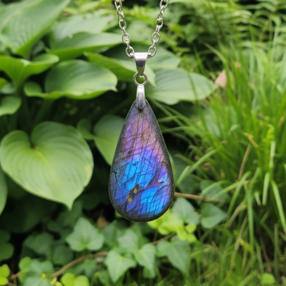 Pendentif en Labradorite violette (PE2151)