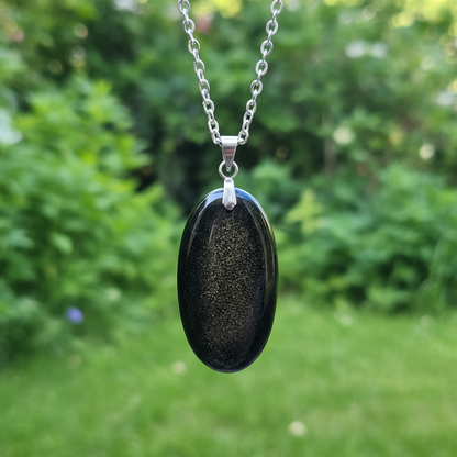 Pendentif en Obsidienne dorée (PE2136 - 2)