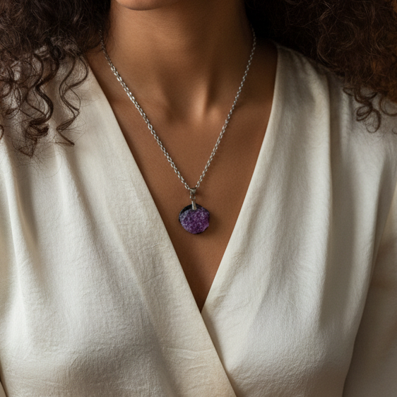Pendentif en Rubis et Schiste (PE2021 - 7)