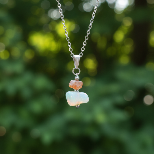 Pendentif en Opale Welo et Topaze impériale (PE2161)