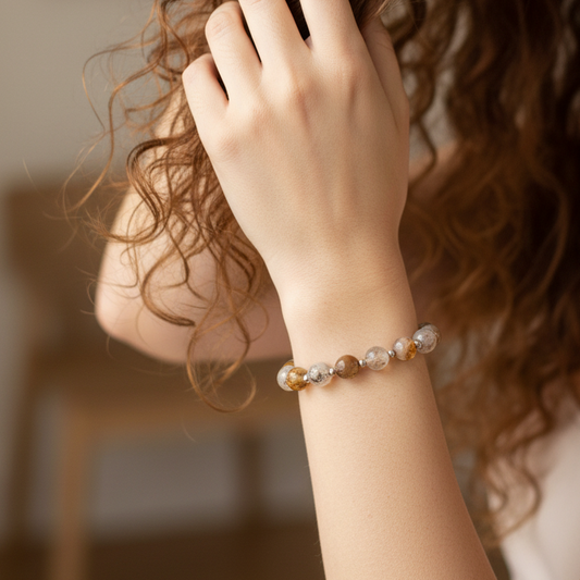 Bracelet en Quartz Lodolite