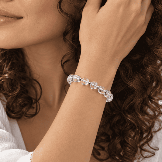 Bracelet en perles de Cristal de Roche