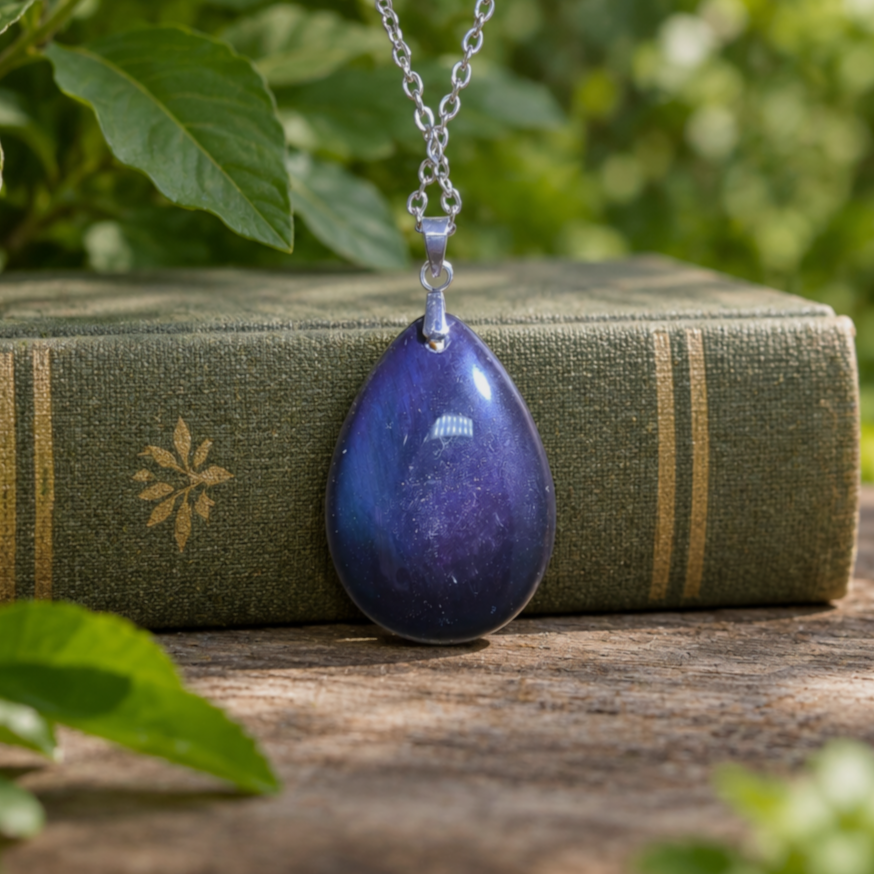 Pendentif en Obsidienne Œil Céleste biface (PE1020-10)