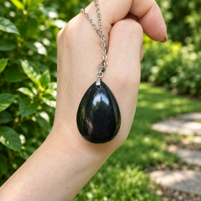 Pendentif en Obsidienne Œil Céleste biface (PE1020-10)