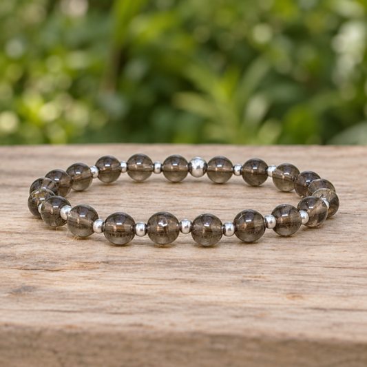Bracelet en Quartz fumé 6mm