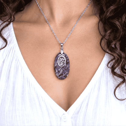 Pendentif en Charoïte et Tinaksite (PE1425 - 3)