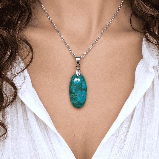 Pendentif en Chrysocolle (PE1648)