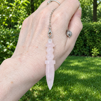 Pendule Thot en Quartz rose (PEND20)