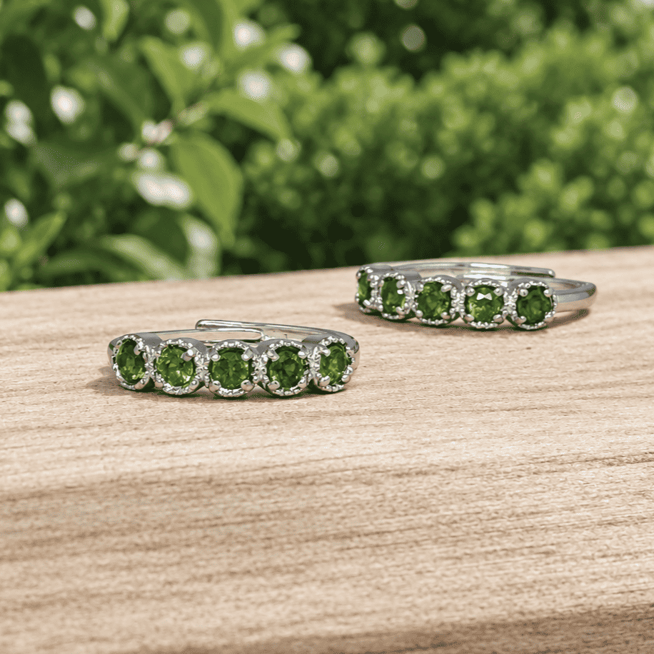 Bague réglable en Diopside Chrome (BAG36)
