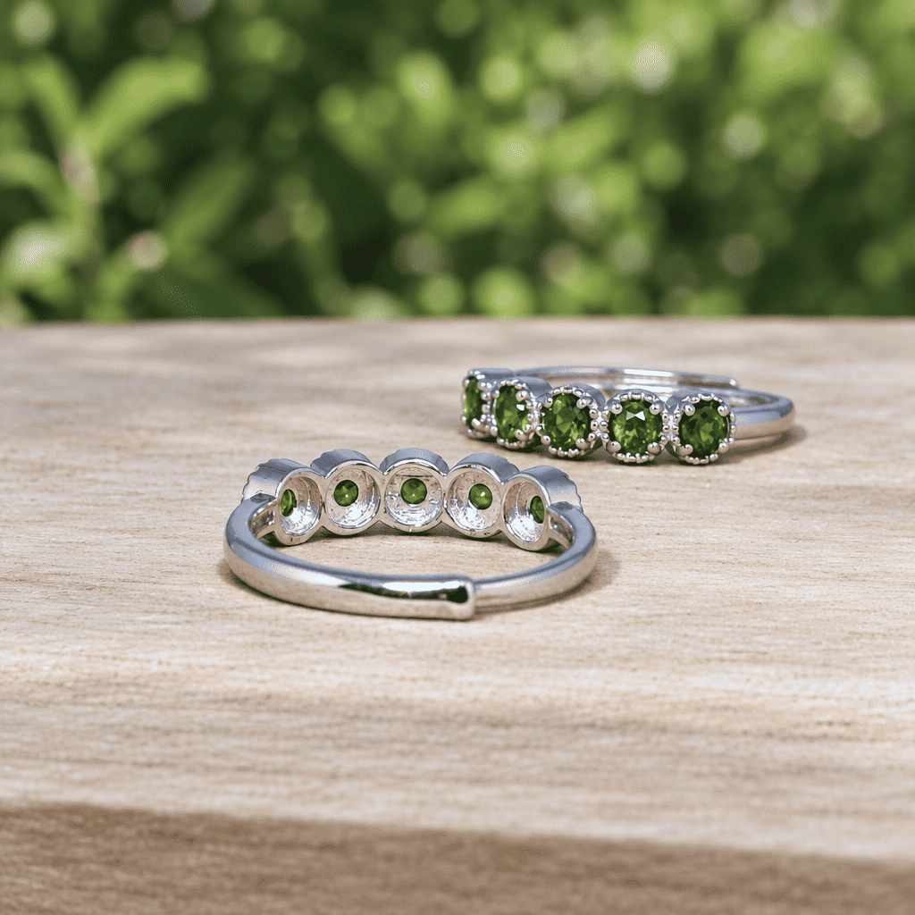 Bague réglable en Diopside Chrome (BAG36)