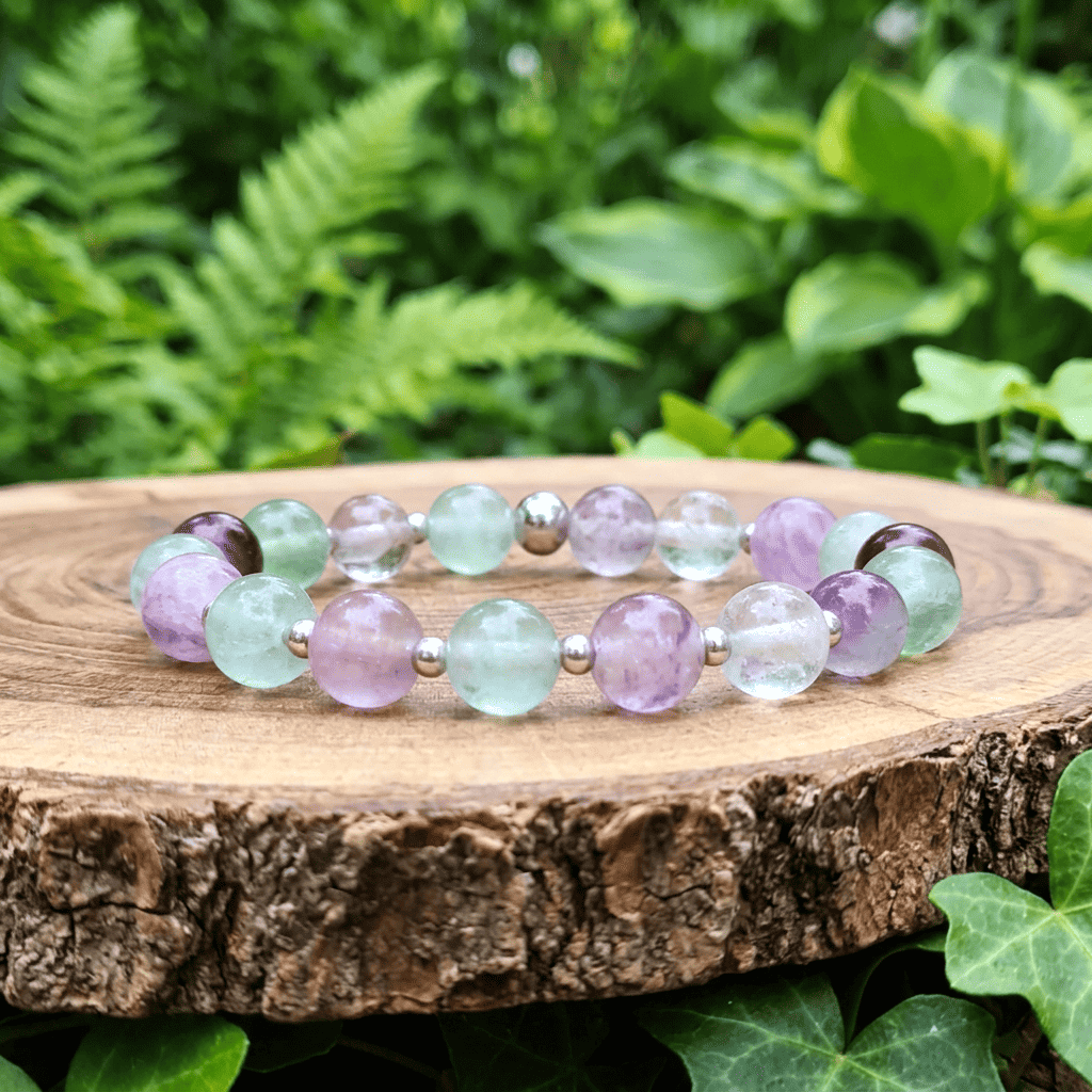 Bracelet en Fluorite Arc en Ciel 8mm - 15