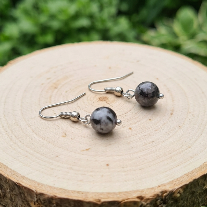 Boucles d'oreilles en Gabbro (BO253)