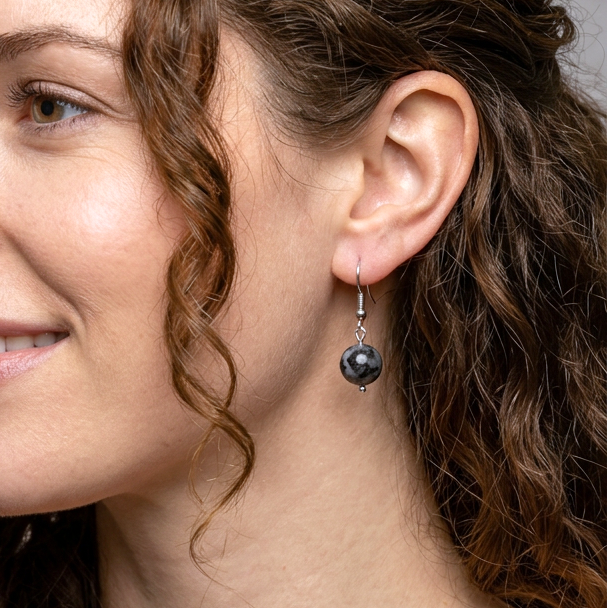 Boucles d'oreilles en Gabbro (BO253)